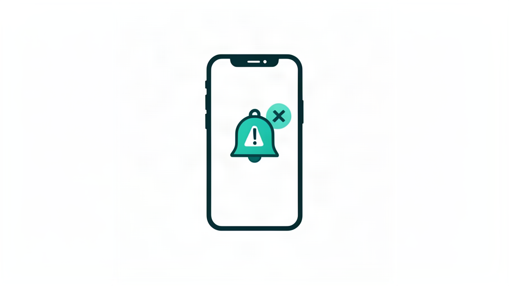 Illustration of a phone with a crossed-out notification bell